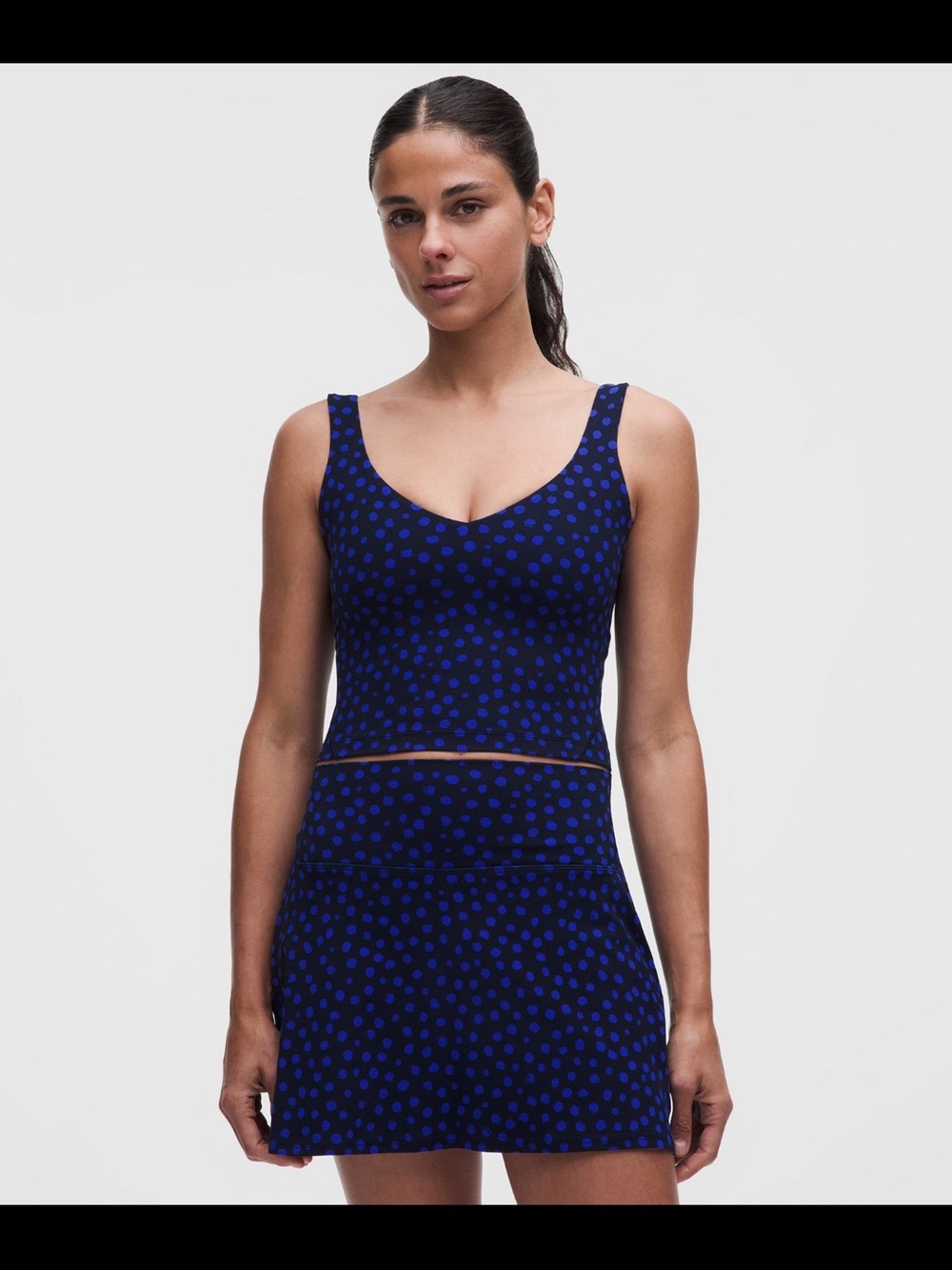 lululemon athletica Blue Polka Dot Tank